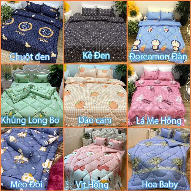 Chăn Phao Khủng Long Bơ Sét 5 Món Chăn Ga Gối - Được chọn thêm mẫu