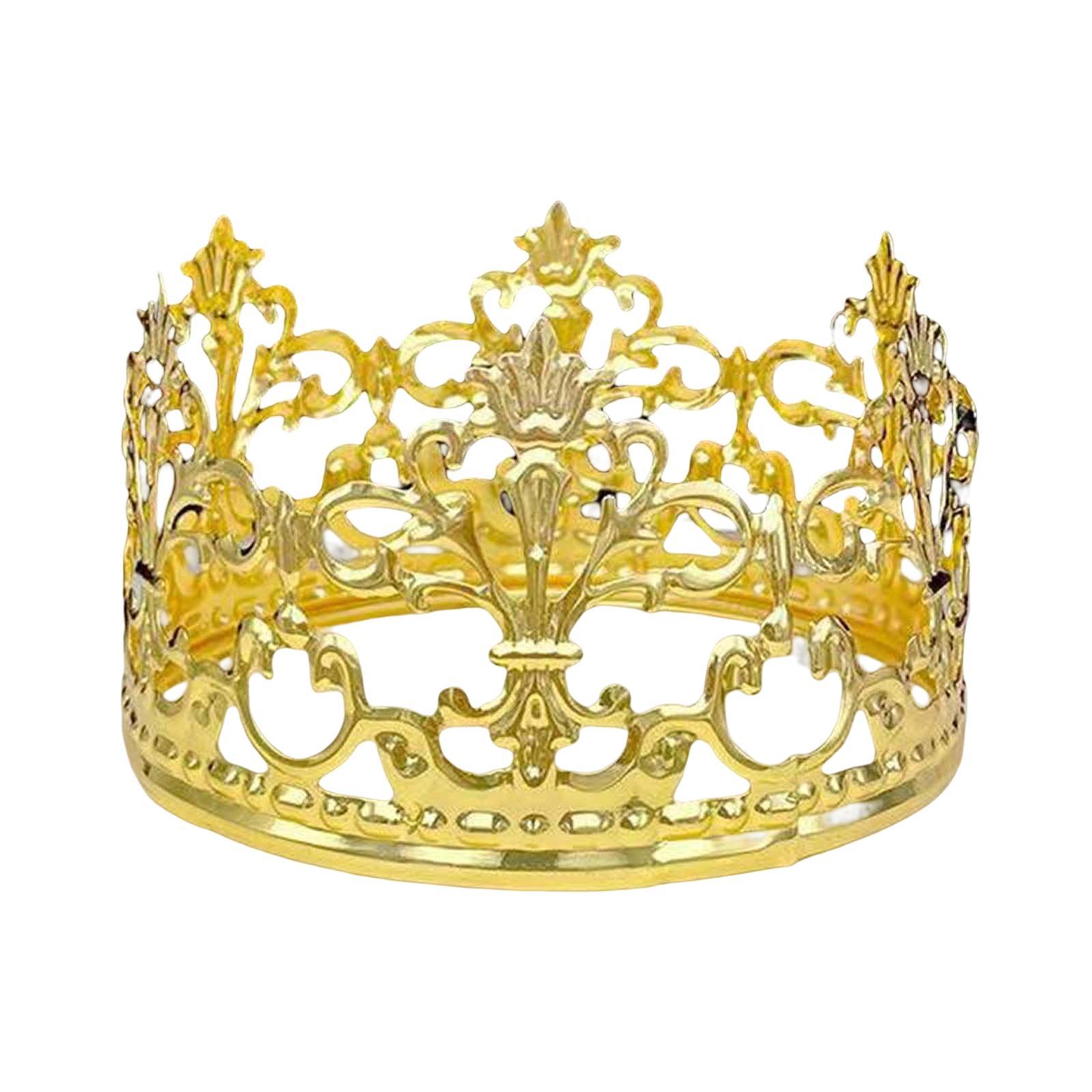 Cake Topper Cake Decorations Tiaras Headband for Women Themed Parties Gold
