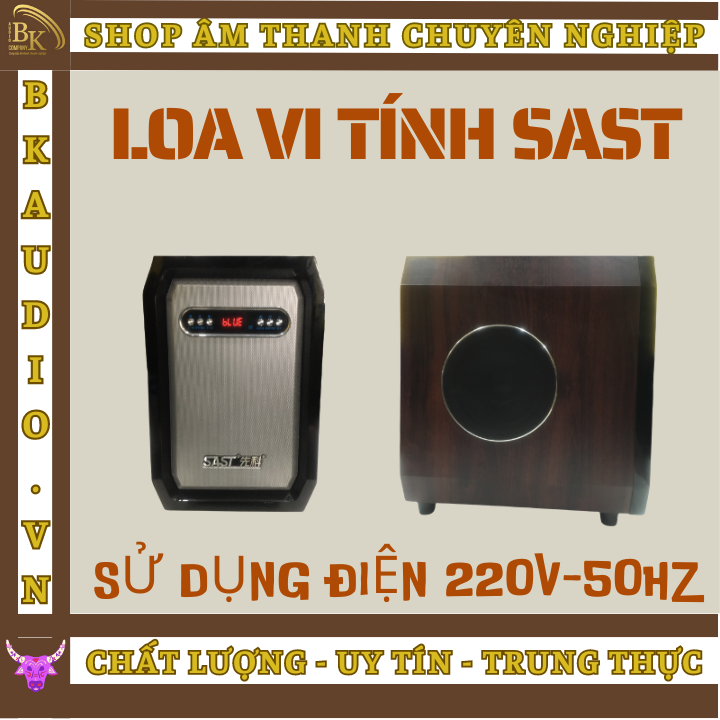 Loa karaoke Bluetooth không dùng bình SAST công suất lớn 250w Loa karaoke Bluetooth - vi tính SAST âm thanh vòm 3D cực đỉnh