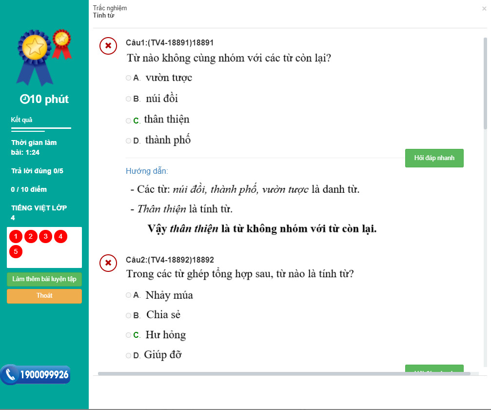 Khóa học TIẾNG VIỆT LỚP 4 - Cô Chu Ái Thu - 09 tháng