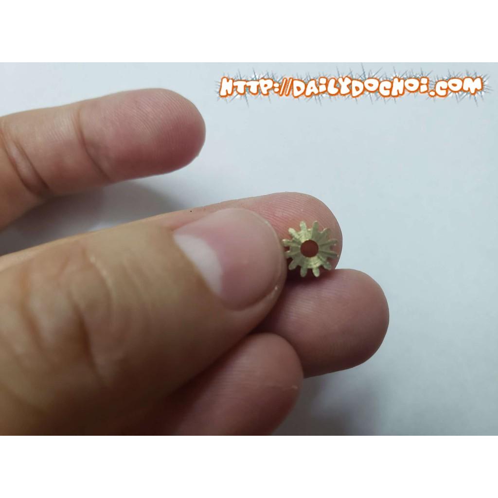 Bánh răng đồng 12 răng lỗ trục 2.3mm dùng để nối trục động cơ