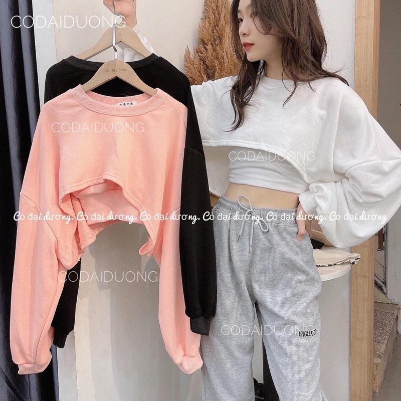 set áo nỉ 1/3 - hồng,freesize dưới 55kg
