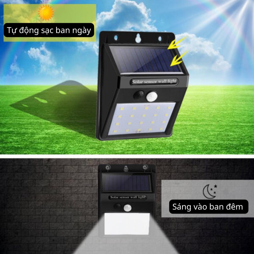 Đèn năng lượng mặt trời treo trường 62 Lumen 20D cảm biến tia hồng ngoại