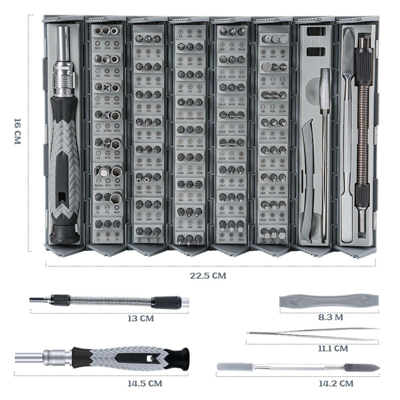 126x Screwdriver Bit Waterproof Maintenance Tools for Repairing Cameras
