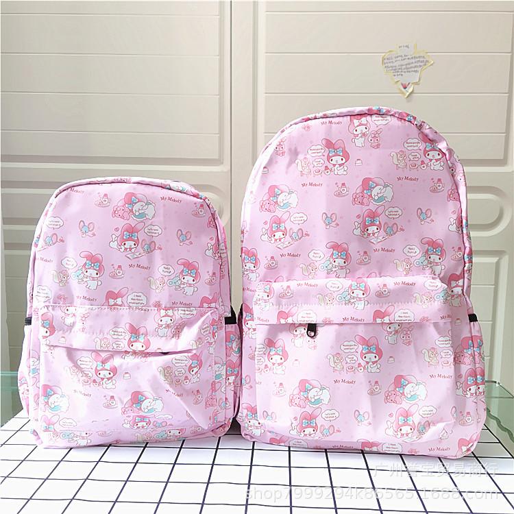 Mới Hello Kitty Dễ Thương Giai Điệu Ba Lô Hoạt Hình Học Cho Nữ Du Lịch Nhựa Pvc Chống Thấm Nước