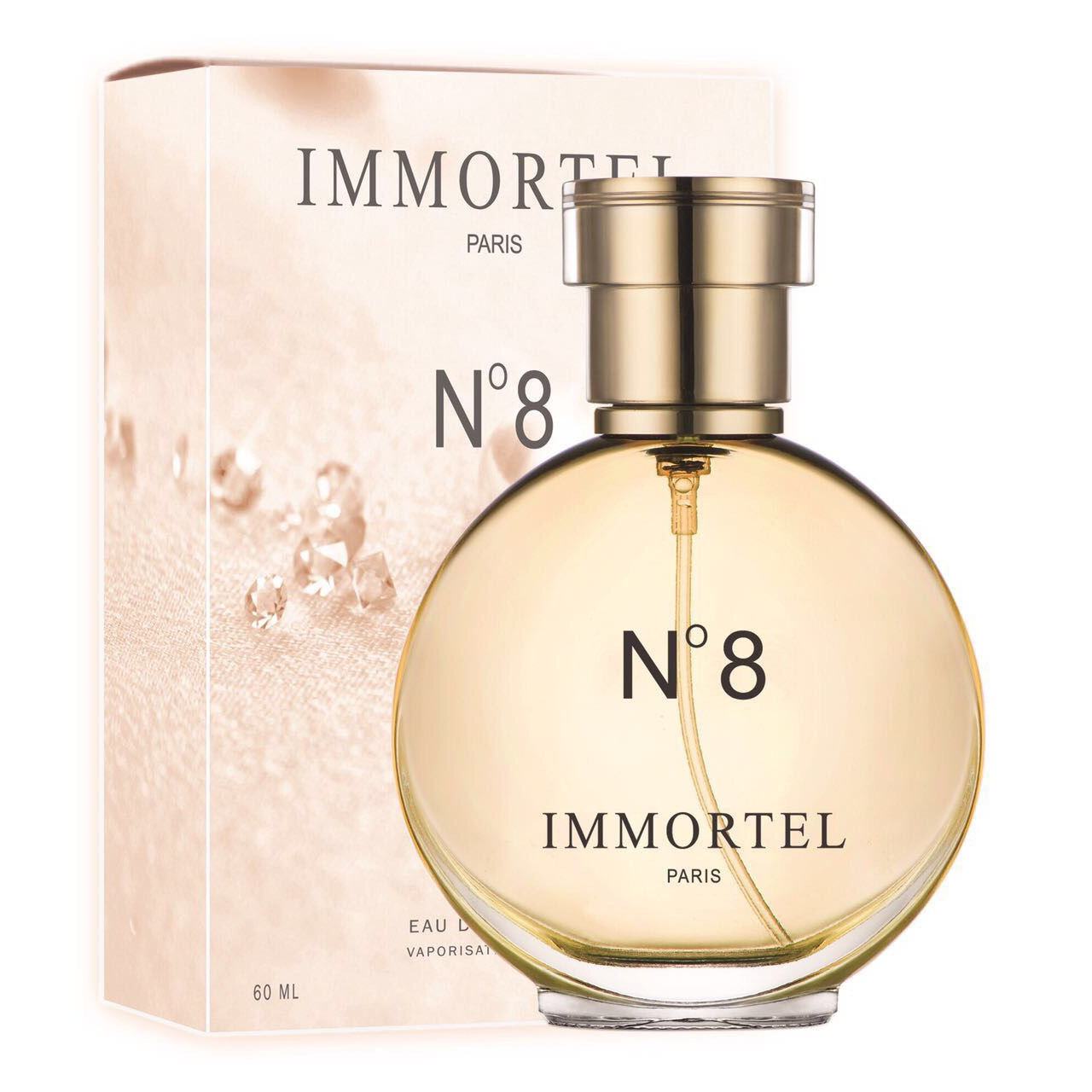 Nước hoa nữ IMMORTEL PARIS No8 Eau De Parfum 60ml- Với hương gỗ sồi , hoa nhài và hoắc hương