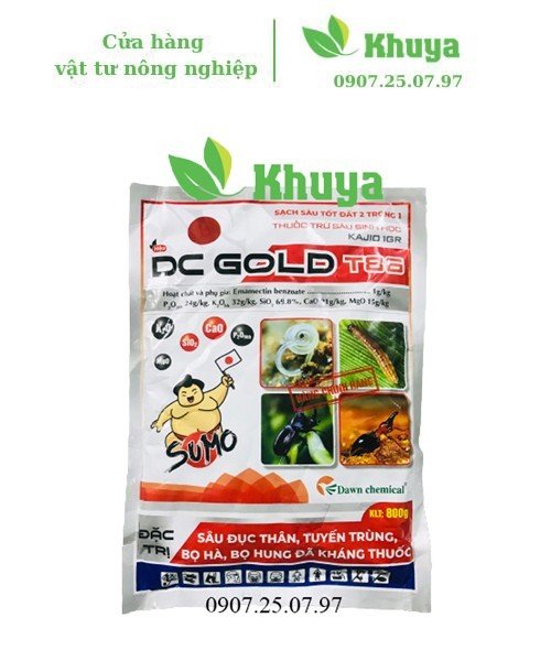 Thuốc trừ sâu sinh học DC Gold T86 800g Sâu - Bọ