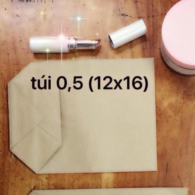 100 túi giấy Xi măng kraft không quai size nhỏ T0,5