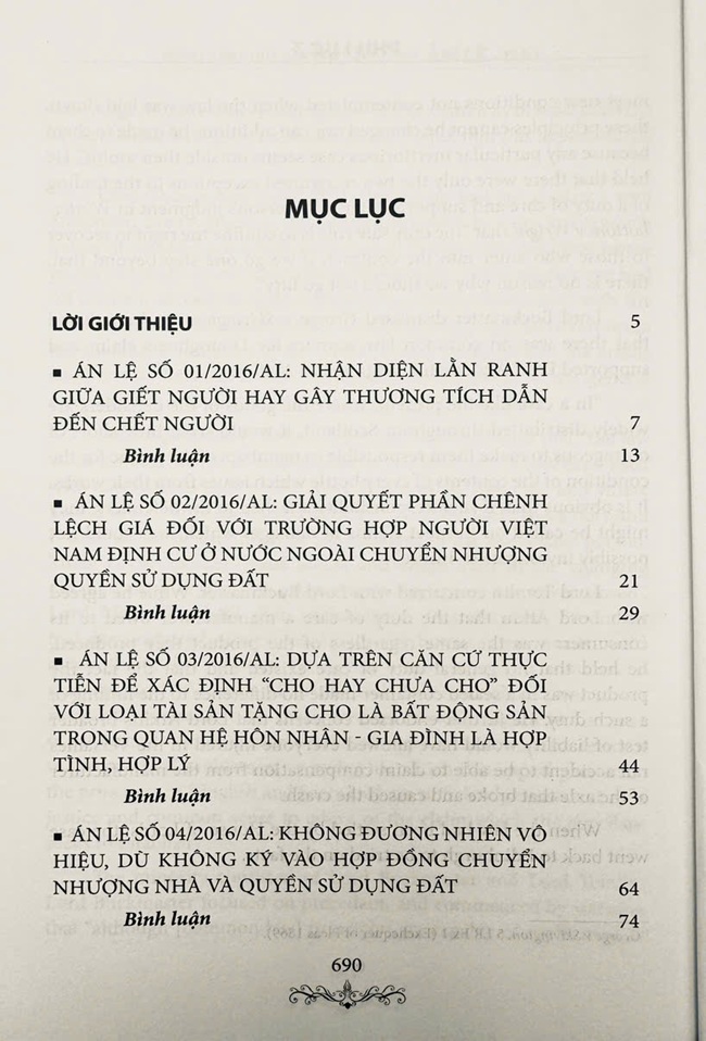 Bình Luận Khoa Học Bản Án Và Án Lệ