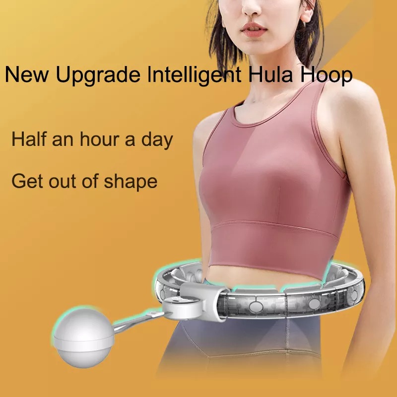 Vòng lắc eo Hula Hoop Q6 plus pin sạc 800mA đầu massage từ tính có màn hình led đếm số vòng lượng calo tiêu thụ, có thể tháo rời