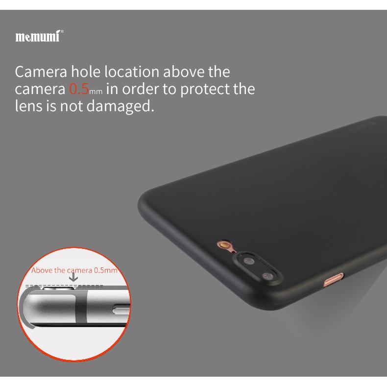 Ốp lưng nhám hiệu Memumi cho iPhone 7 Plus / iPhone 8 Plus có gờ bảo vệ camera mỏng 0.3mm - Sản phẩm chính hãng