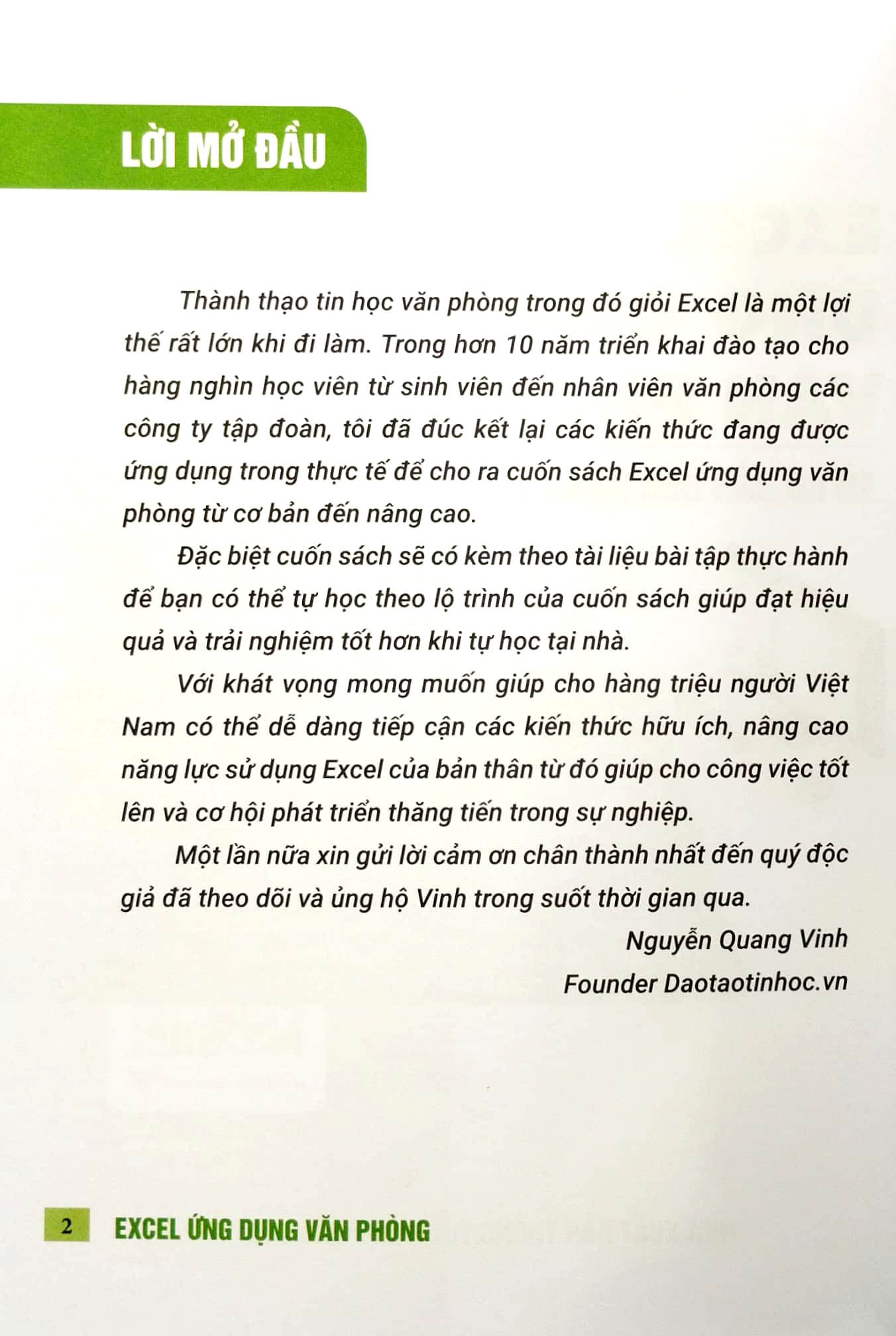Excel Ứng Dụng Văn Phòng - Từ Cơ Bản Đến Nâng Cao