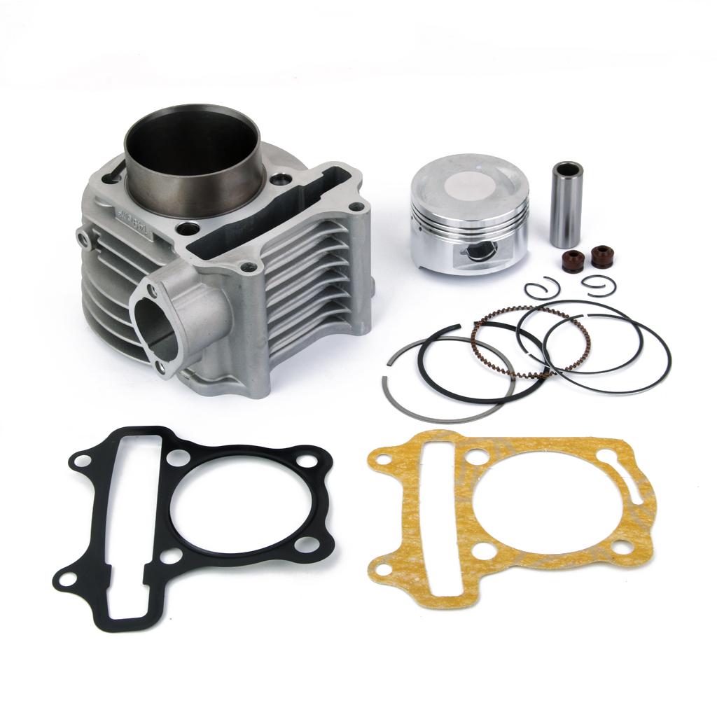 CYLINDER And PISTON ASSEMBLY 57.4MM W/ GASKETS & RING FOR GY6 125cc 150cc