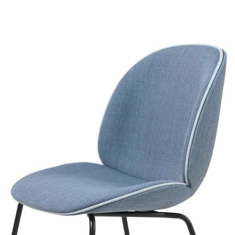 Ghế quầy bar lưng cao bọc vải màu xanh jeans Ghế bar chân cố định sắt sơn tĩnh điện Blue Jeans Color Bar Stools CB Beetle-F – Nội thất CAPTA