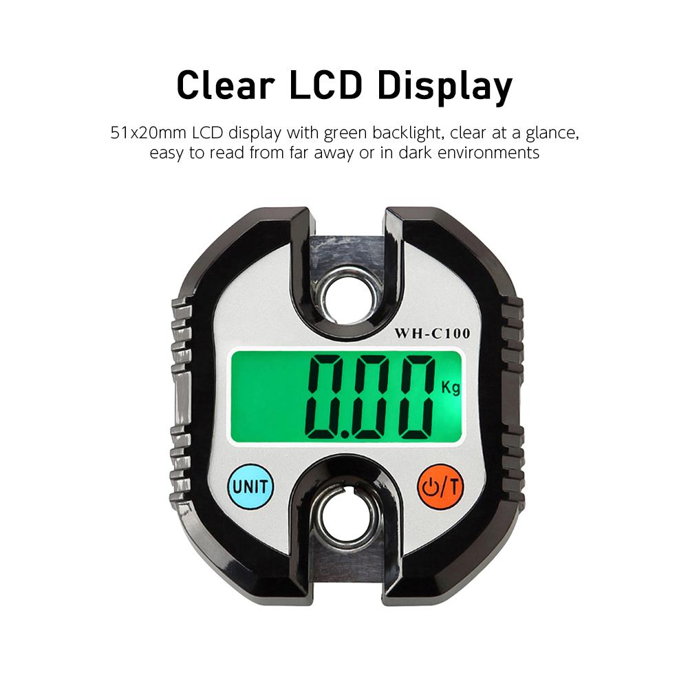 Digital Hanging Scale 150kg/ 330lb Portable Crane Scale LCD Backlight Steel Hook Scales for Farm Fishing Hunting Food Market Outdoor Work