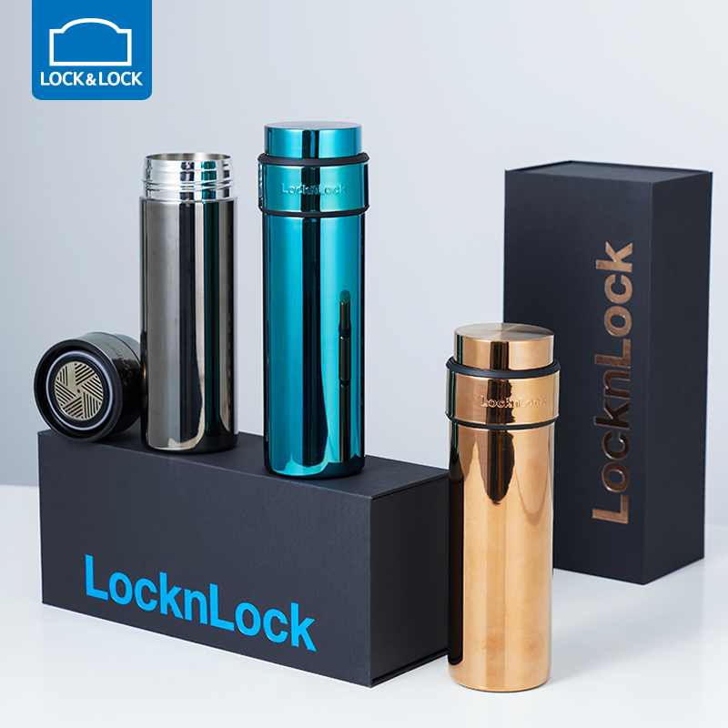 Bình Giữ Nhiệt LocknLock VIP Timbler LHC4289, Dung Tích 480ml, 3 Màu, Có Khay Lọc Trà Kèm Hộp