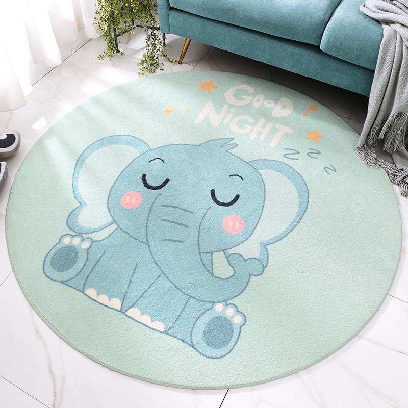 Thảm Tròn Lông Cừu Size Lớn 120x120cm Trang Trí Phòng Khách Phòng Ngủ