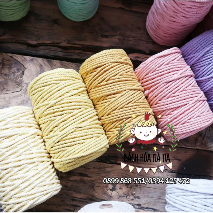 Dây thừng macrame màu 3mm- FULL COLOR - MUA SỈ IB - BÁCH HÓA NA NA