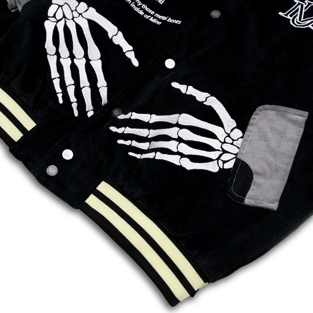 ÁO KHOÁC SKELETON VARSITY BLACK/GREY