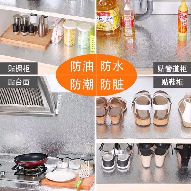 5M decal giả đá tráng nhôm cho nhà bếp khổ 60 cm keo sẵn