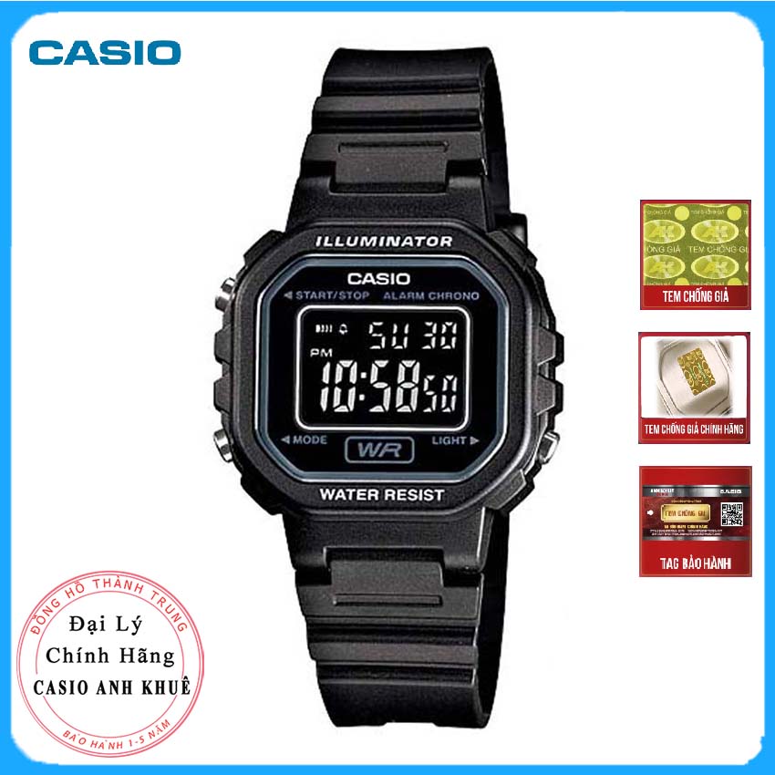 Đồng hồ nữ dây nhựa Casio LA-20WH-1BDF