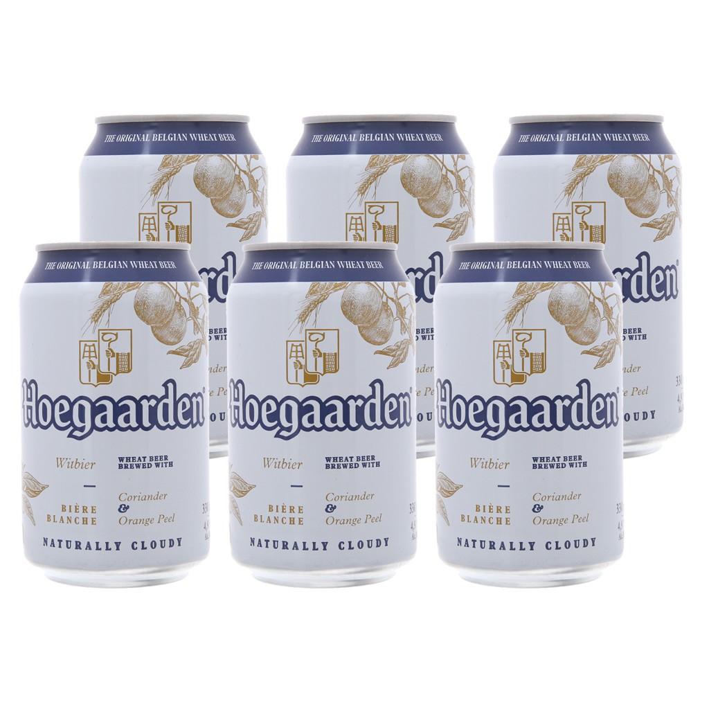 Pack bia HOEGAARDEN WHITE 330ml x 06 lon