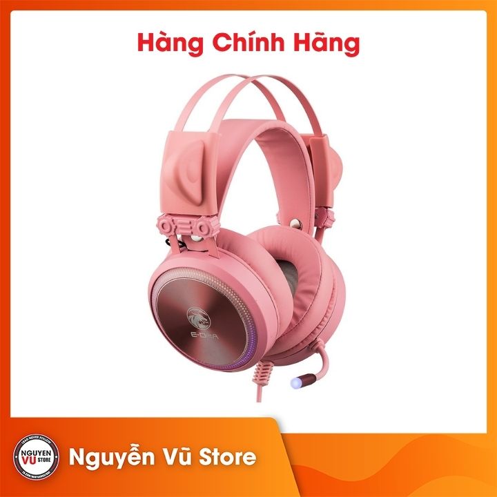 Tai nghe Gaming E-Dra EH412 Pro Pink 7.1 Led RGB - Hàng Chính Hãng