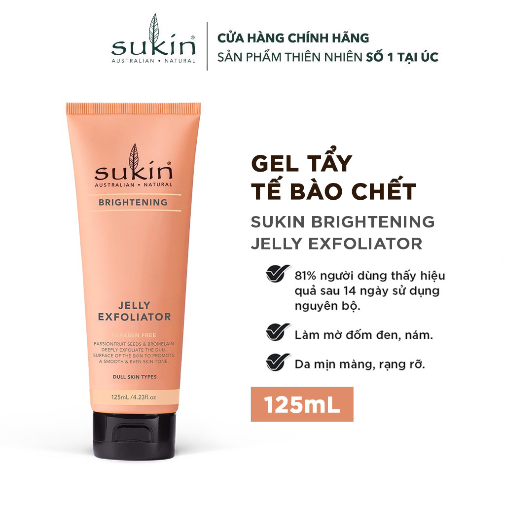 Gel Tẩy Tế Bào Chết Sukin Brightening Jelly Exfoliator 125ml