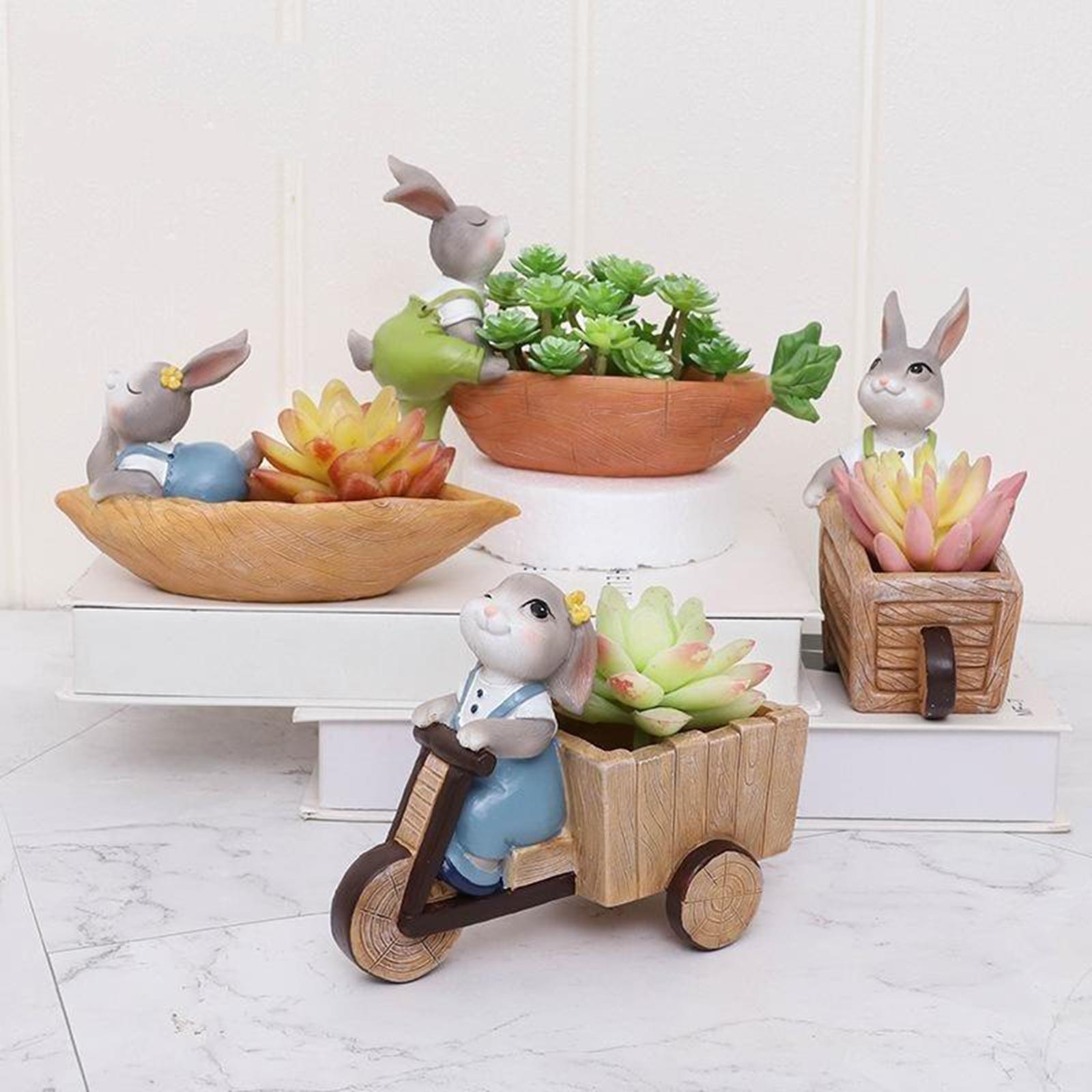 Succulent Plants Planter Flowerpot Resin Flower Pot Desktop Holder