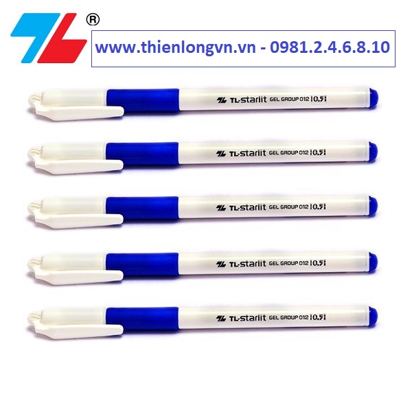 Combo 5 cây bút gel 0.5mm Thiên Long; GEL-012 mực xanh