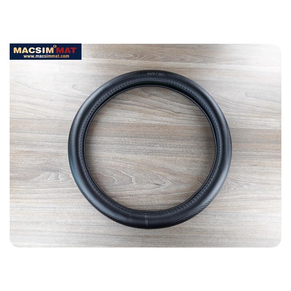 Bọc vô lăng cao cấp Macsim mã L16T mới chất liệu da thật - Khâu tay 100% size M phù hợp các loại xe