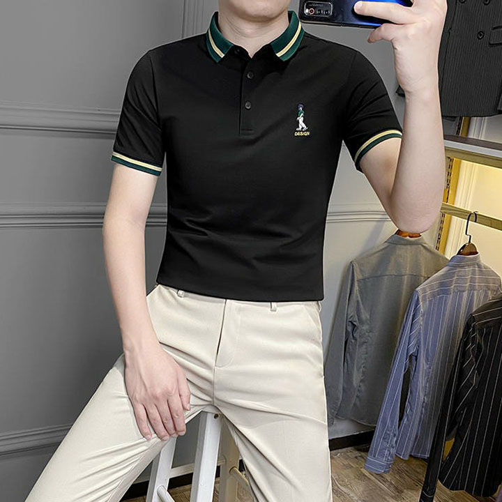 Áo Polo nam cao cấp có cổ tay ngán vải thun cotton mềm mịn co giãn thoáng mát - ATN110