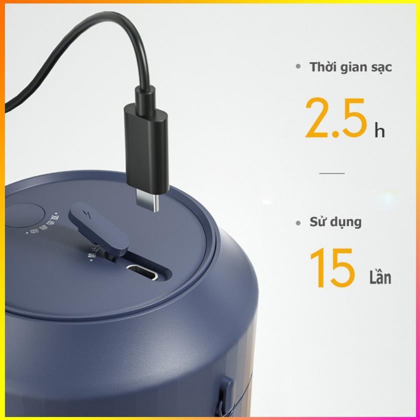 ️HOT SALE️ Máy say sinh tố cầm tay mini đa năng dao 2 lưỡi JUICE CUP HM03