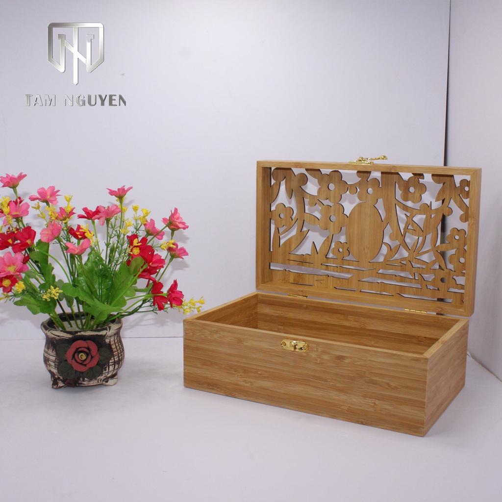 Hộp Gỗ Tre Tự Nhiên TAM NGUYEN Đựng Đồ Đa Năng Hộp Quà Tặng Hộp Decor An Toàn Cho Người Sử Dụng H101