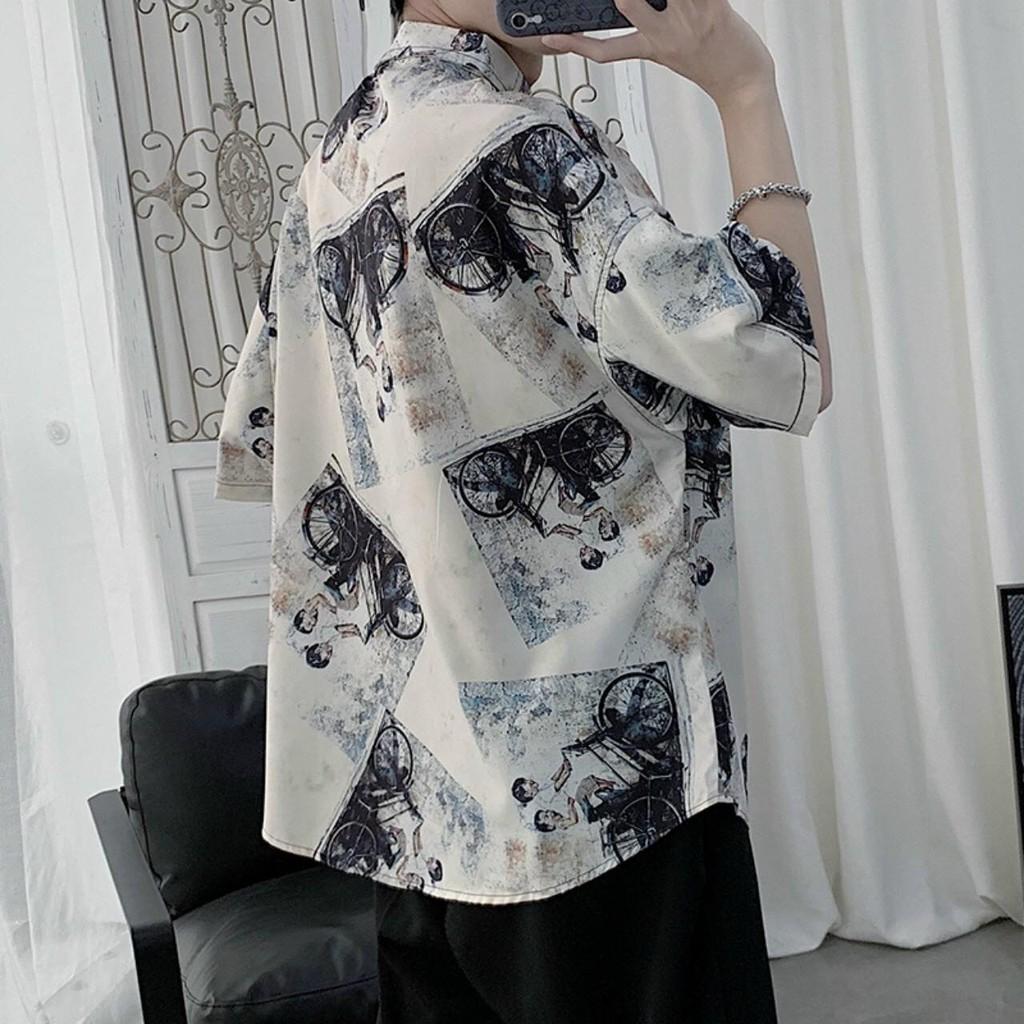 Áo sơ mi lụa nam nữ form rộng tay lở chất lụa cao cấp mềm mát mịn mặc vào siêu thích luôn nha
