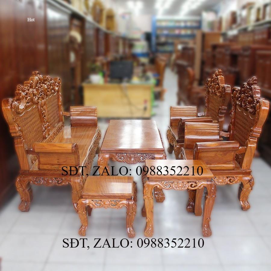 Bộ bàn ghế hoàng gia gỗ gõ đỏ