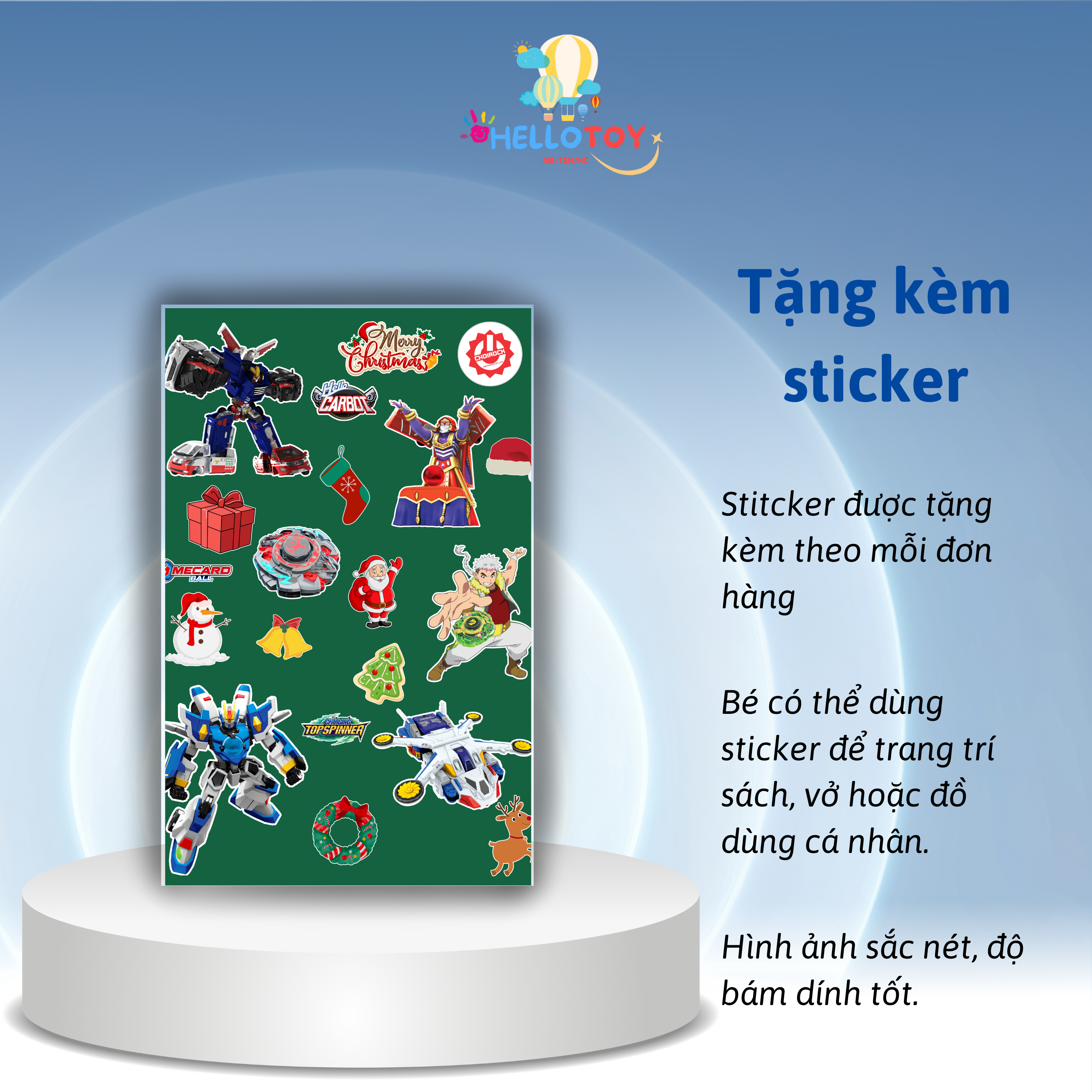 (QUÀ TẶNG - KHÔNG BÁN) Sticker giáng sinh