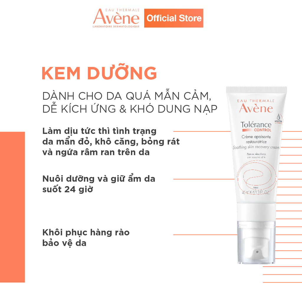 Hình ảnh Kem dưỡng khôi phục hàng rào bảo vệ da AVÈNE CONTROL SOOTHING SKIN RECOVERY 40ml