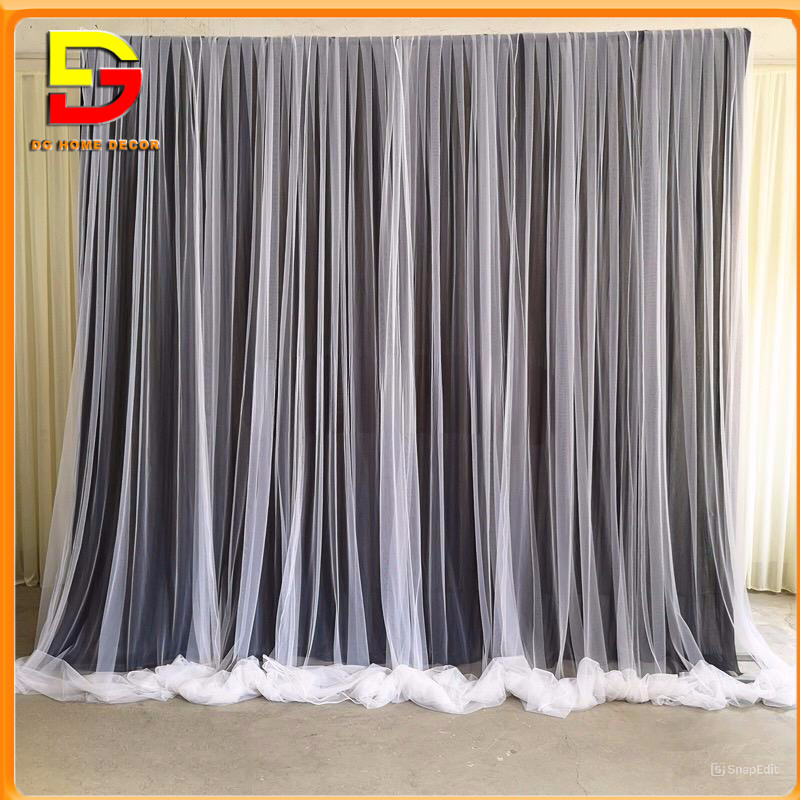 Rèm Trang Trí Sinh Nhật, Sự Kiện Rèm 2 Lớp Làm Phông Nền Chụp Ảnh Sang Trọng DG-605
