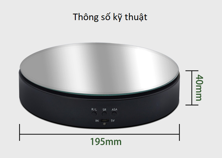 Đế xoay trưng bày tải 10kg C102
