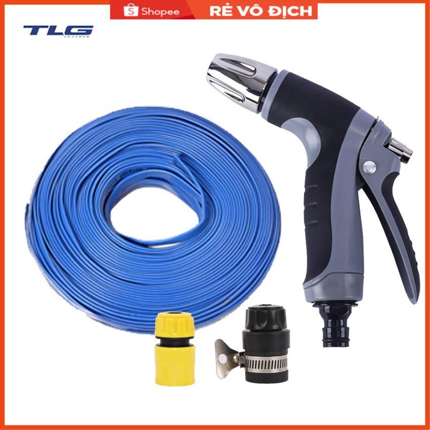 Bộ dây và vòi xịt tăng áp rửa xe tưới cây (cút nhựa nối đen 712-2