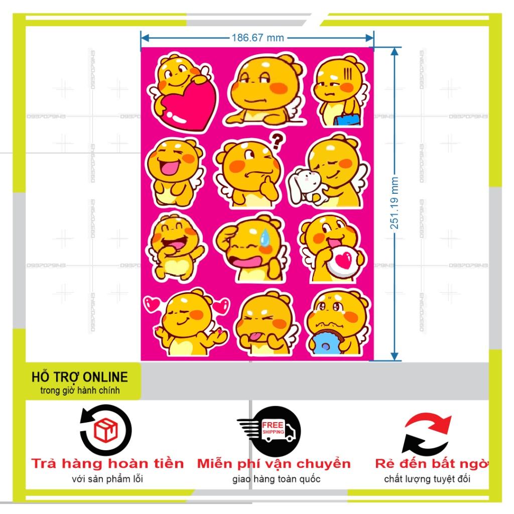 LOGO STICKER DÁN XE MÁY KHỦNG LONG CUTE DỄ THƯƠNG - BI DECAL