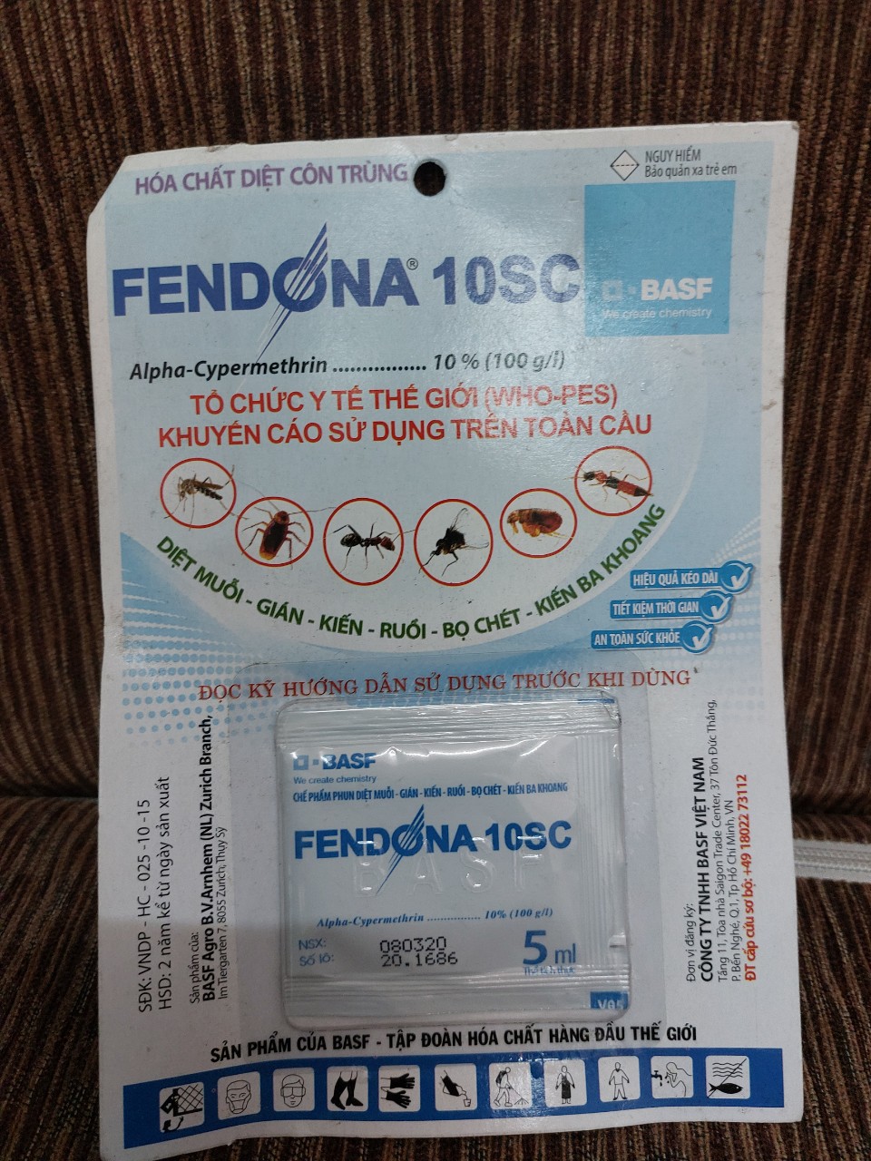 Thuốc diệt muỗi Fendona gói 5ml