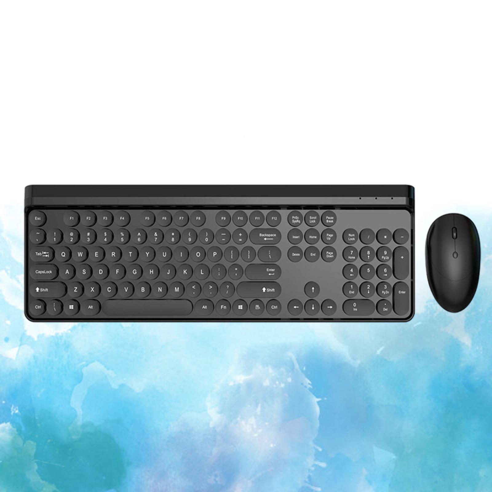 Portable Mini Multifunction 2.4G Wireless Bluetooth Keyboard Black