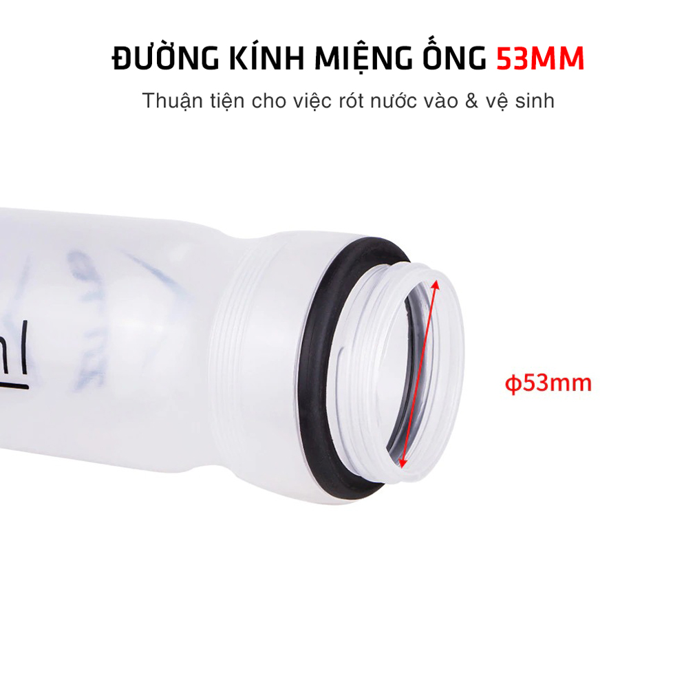 Bình Chai Nước Xe Đạp Lớn 750ml YQ750 Chất Liệu Nhựa PP An Toàn Dễ Dàng Vệ Sinh MaiLee