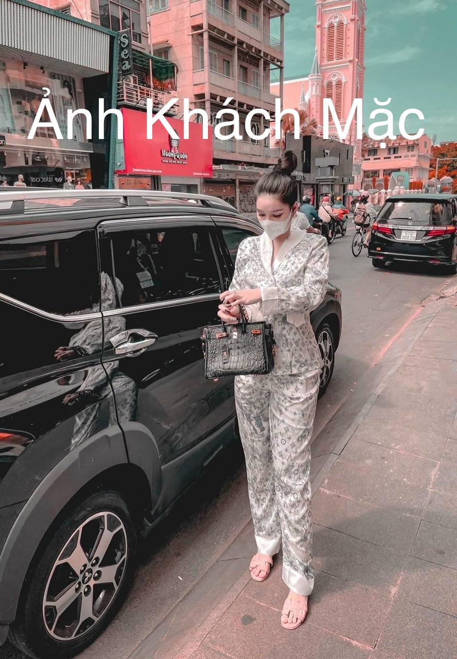 Bộ pijama lụa cao cấp mềm mịn thiết kế sang chảnh, mặc nhà hay dạo phố siêu chất