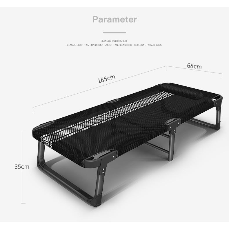 Giường xếp 3 chân, 4 chân thép đen xịn - ghế nghỉ trưa văn phòng gấp gọn