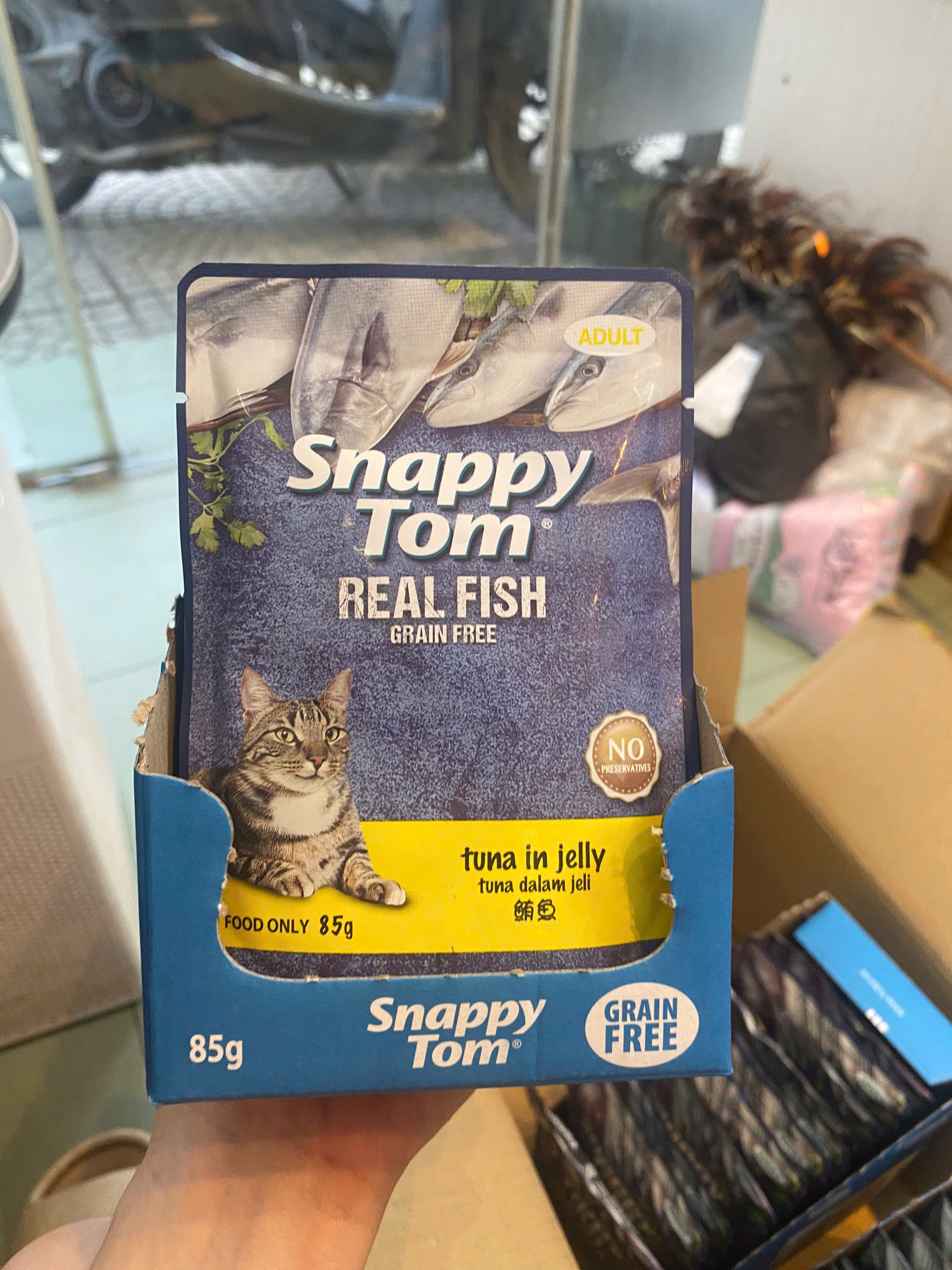 Pate Snappy Tom Gói 85g Real Fish - mèo ăn ngon miệng và tăng cân