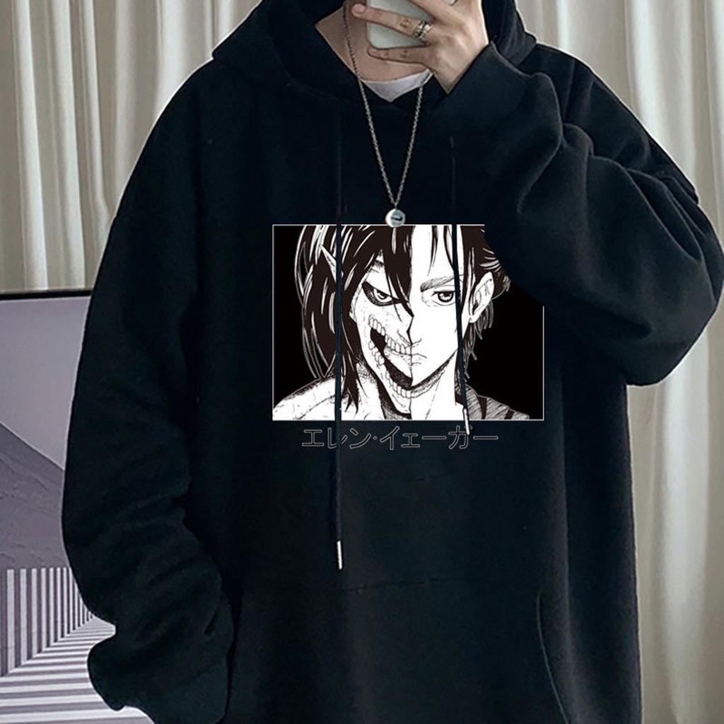 Áo Hoodie In Hình Attack on Titan Eren Yeager anime manga độc đẹp