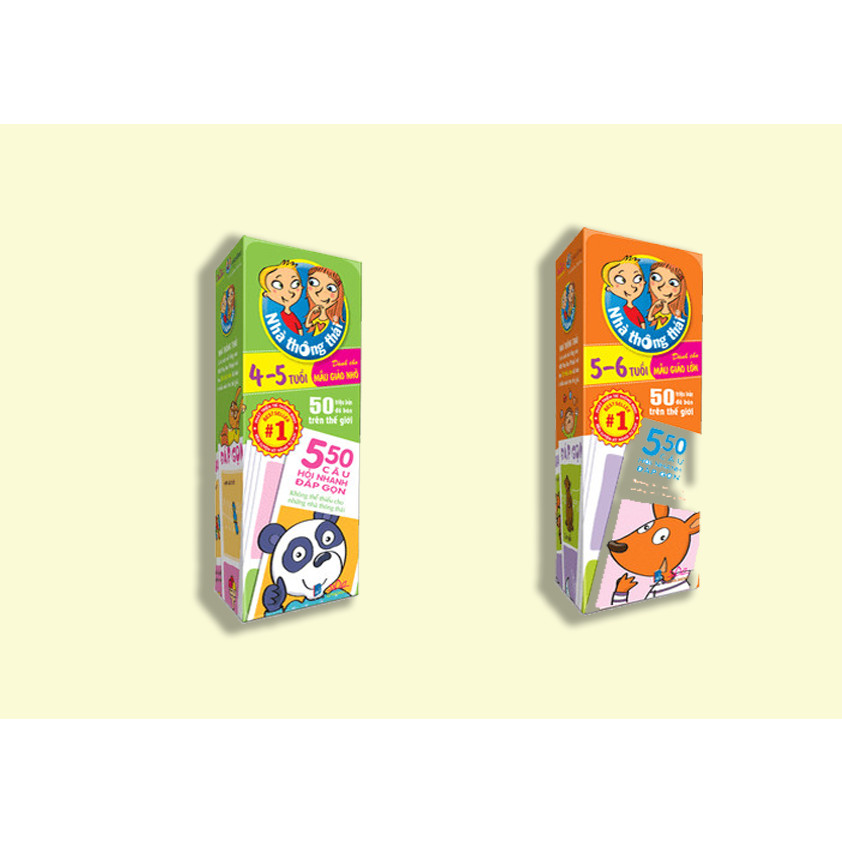 Combo 2 hộp sách Nhà thông thái 4-5 tuổi, 5-6 tuổi